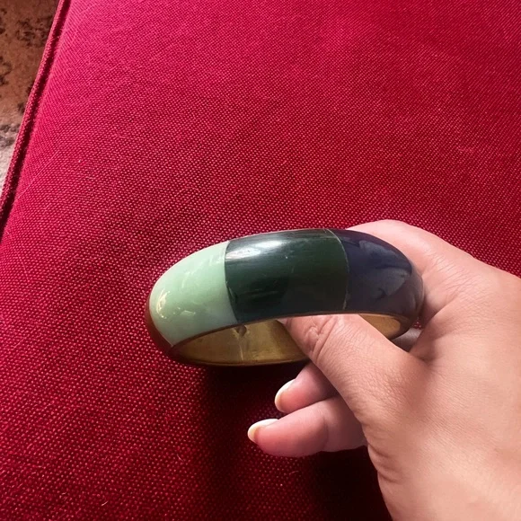 Multicolor Enamel Bangle Bracelet - Picture 4 of 9